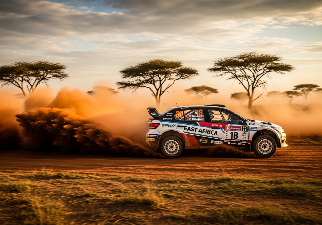 Race car cornering at speed with motion blur